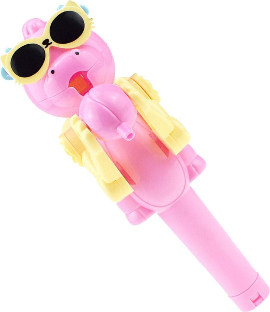 21 cm Lollipop-Aufbewahrungsbox, niedliche Tierform, lustiger Roboterhalter für Jungen und Mädchen, rosa Dinosaurier