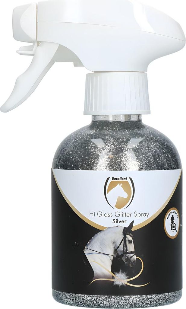 Excellent Horse Hi Gloss Glitter Spray silber 250 ml Produktbild 
