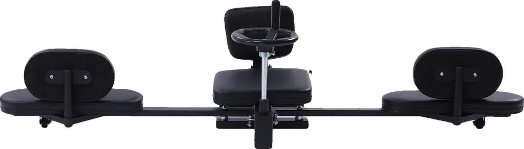 Appareil de stretching jambier réglable en métal noir pour le fitness