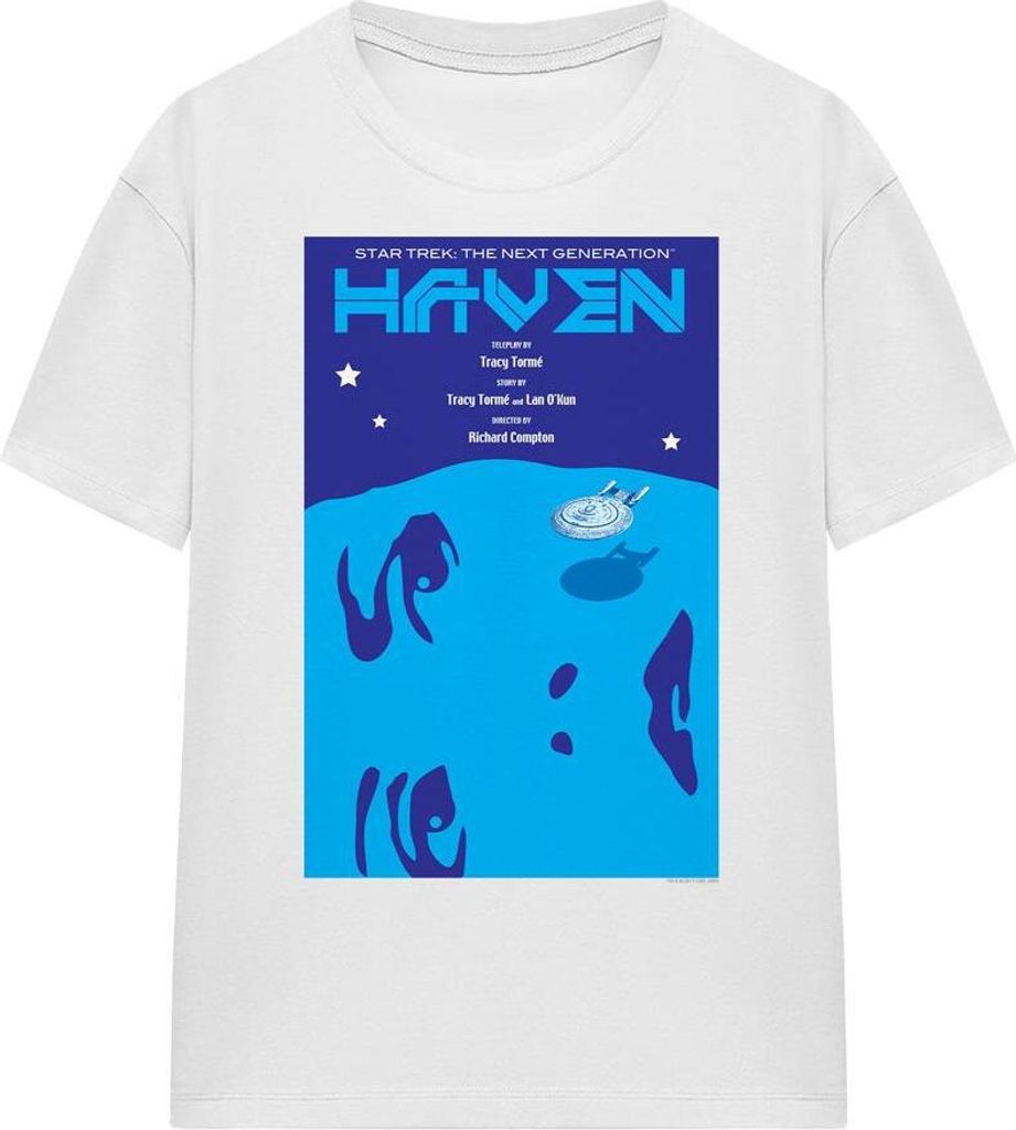 Star Trek - "The Next Generation Season 1 Episode 11" T-Shirt für Herren/Damen Uni TV16292 (S) (Weiß)