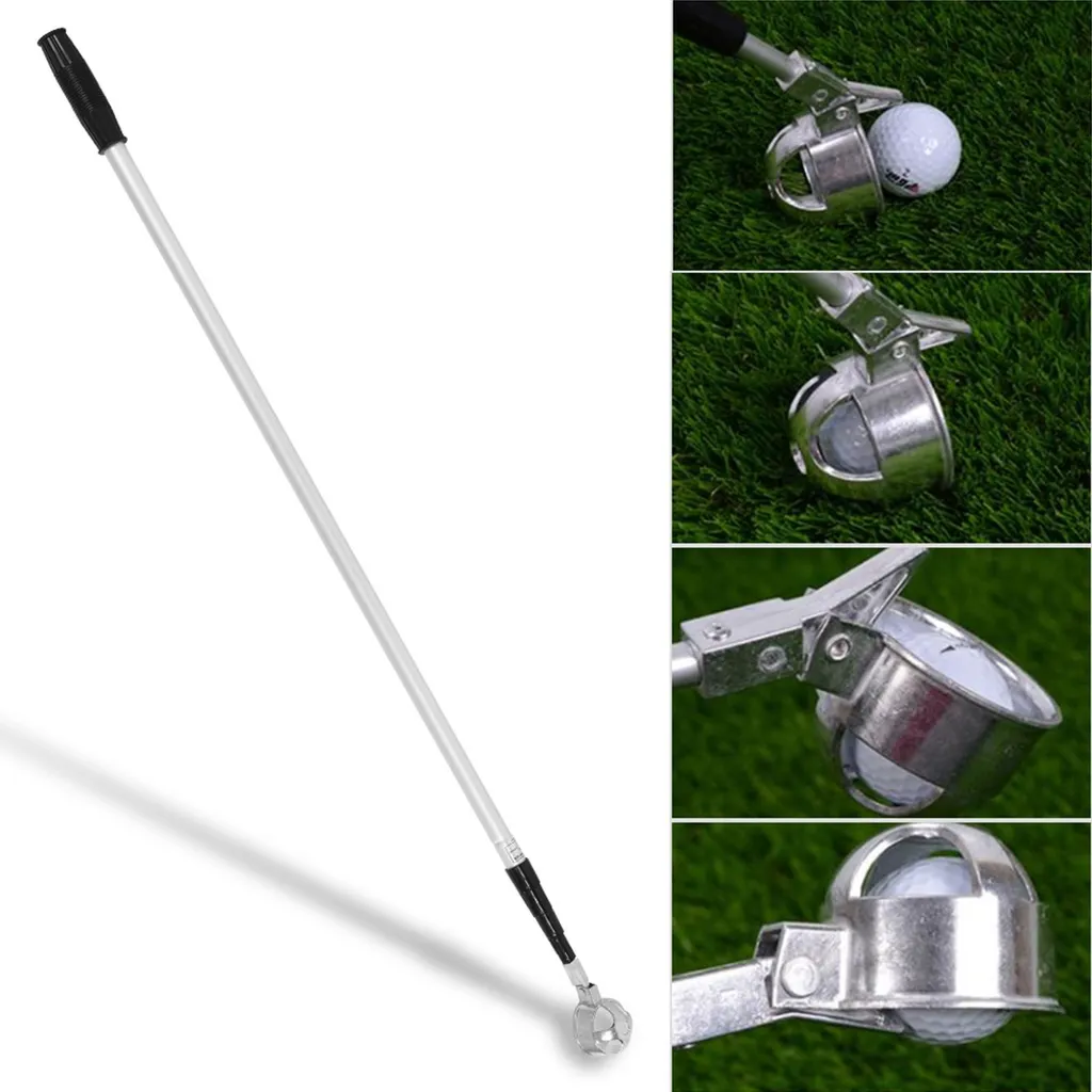 Récupérateur de balle de golf rétractable 5 sections accessoire noir - 4