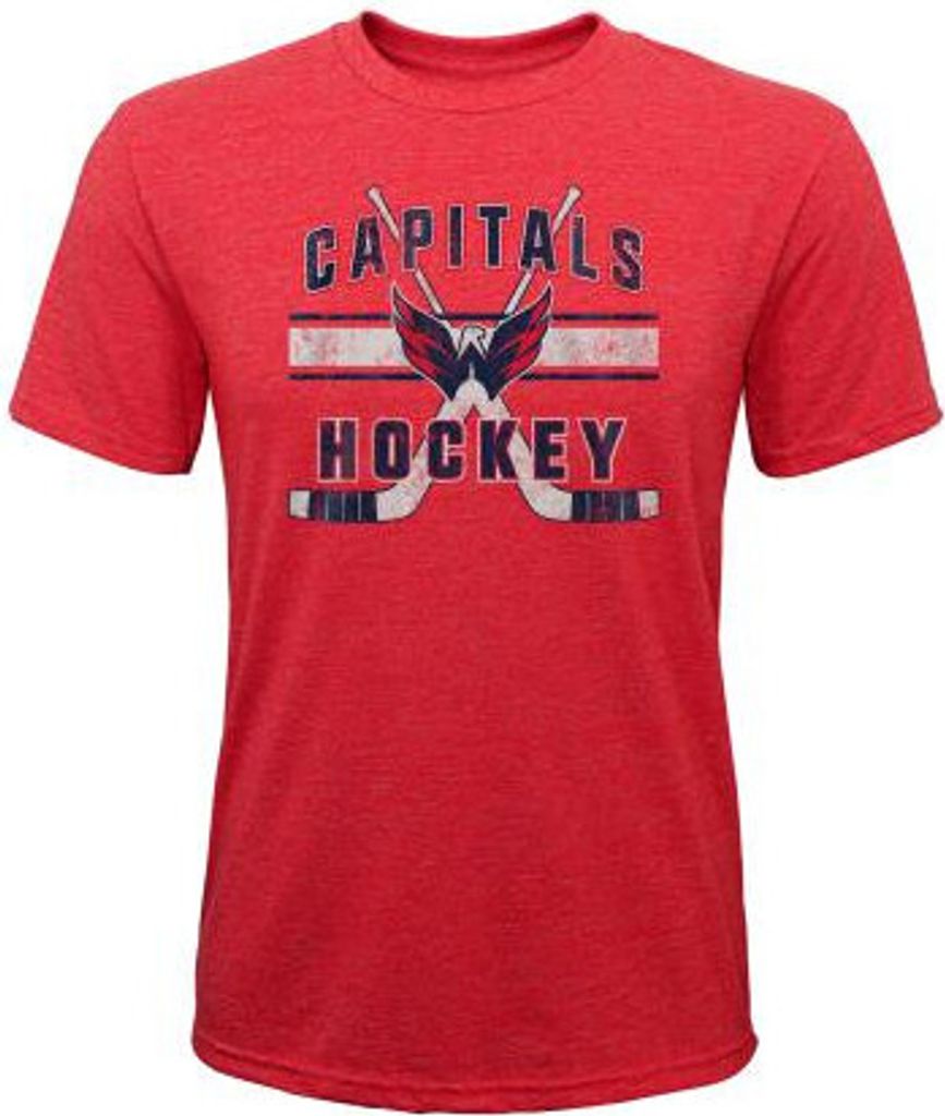 NHL Superstripe T-Shirt, Washington Capitals Teamgrafik vorne, Größe: 164 XL