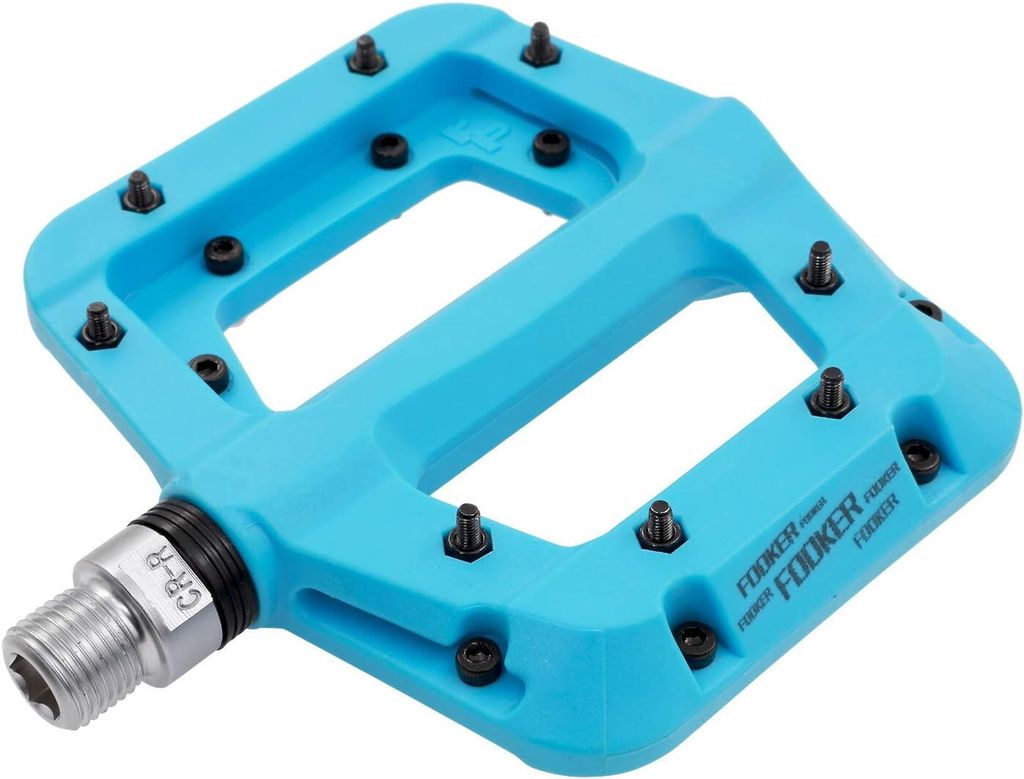 MTB-Pedale Mountainbike-Pedale 3 Lager Anti-Rutsch-Leichtgewicht Nylon-Faser-Fahrrad-Plattform-Pedale für BMX MTB 9/16" Blau