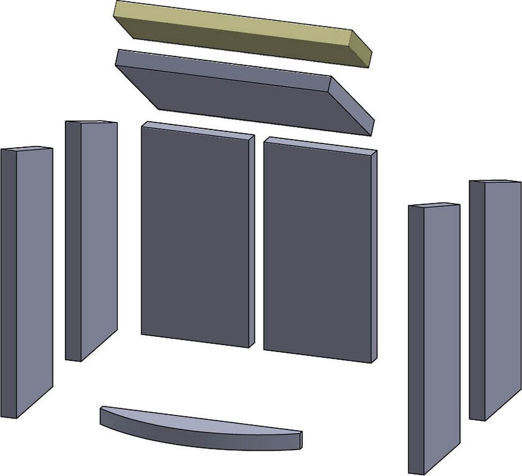 Heizgasumlenkplatte oben 377x105x25mm (Schamotte) passend für Conforto Modena **