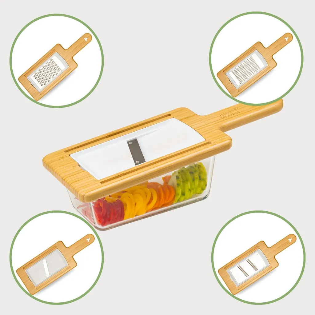 Mandolina Just Vegan Bamboo Veggi Dicer: Design e Precisione in Cucina - 3
