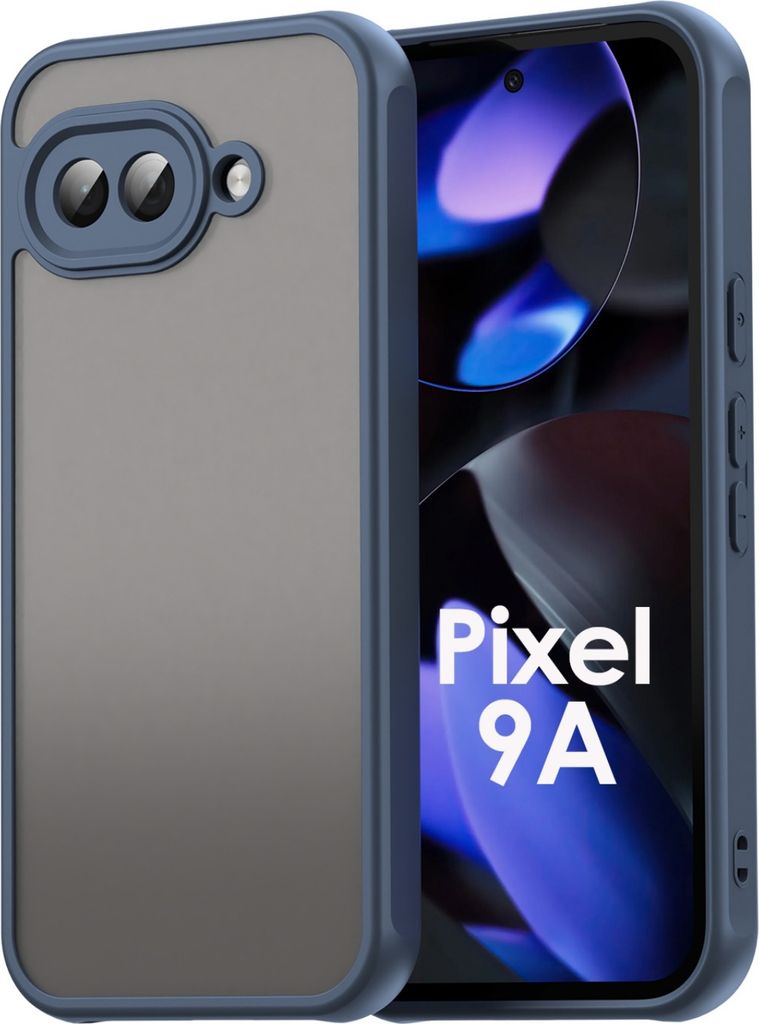 Handyhülle für Google Pixel 9A Matt Stoßfest Schutzhülle Back cover in Blau