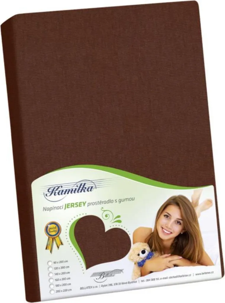 Lenzuolo con Angoli Jersey 140x200 Marrone - No Stiro 100% Cotone