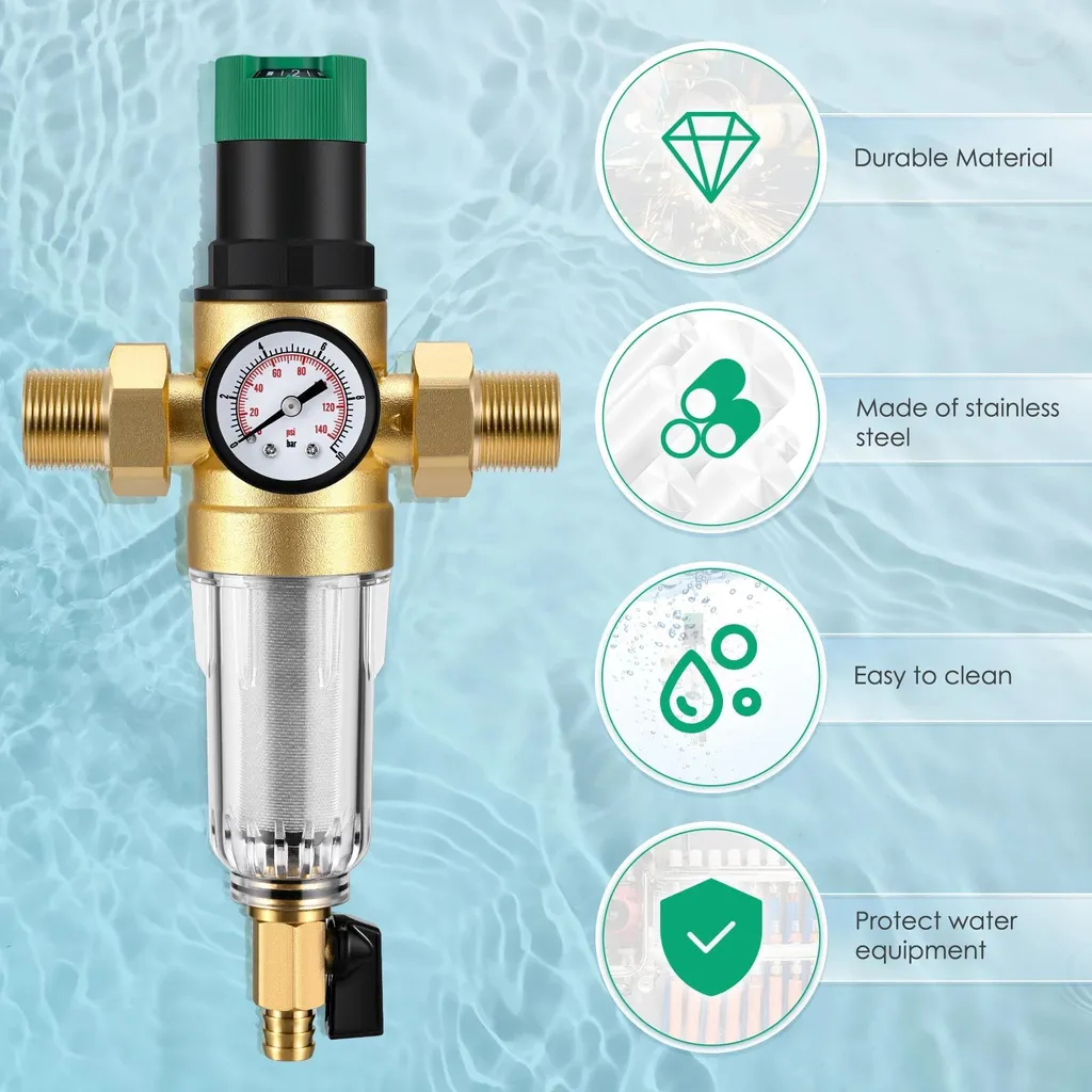 Régulateur pression d'eau réglable 240V en laiton pour osmoseur et RO - 2