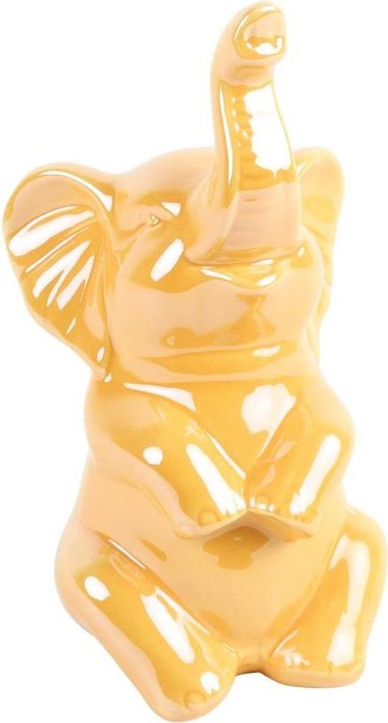 Elefantenstatue orange 10x7,7x20,5cm