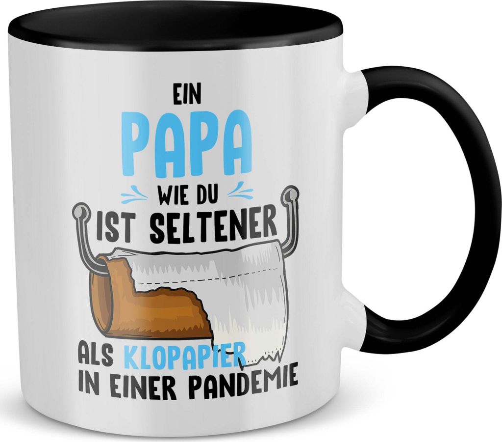 22Feels Papa Geschenk Vatertag Vater Tasse Geburtstag Kaffeetasse Männer Weihnachten Haferl (Weiss-Schwarz)