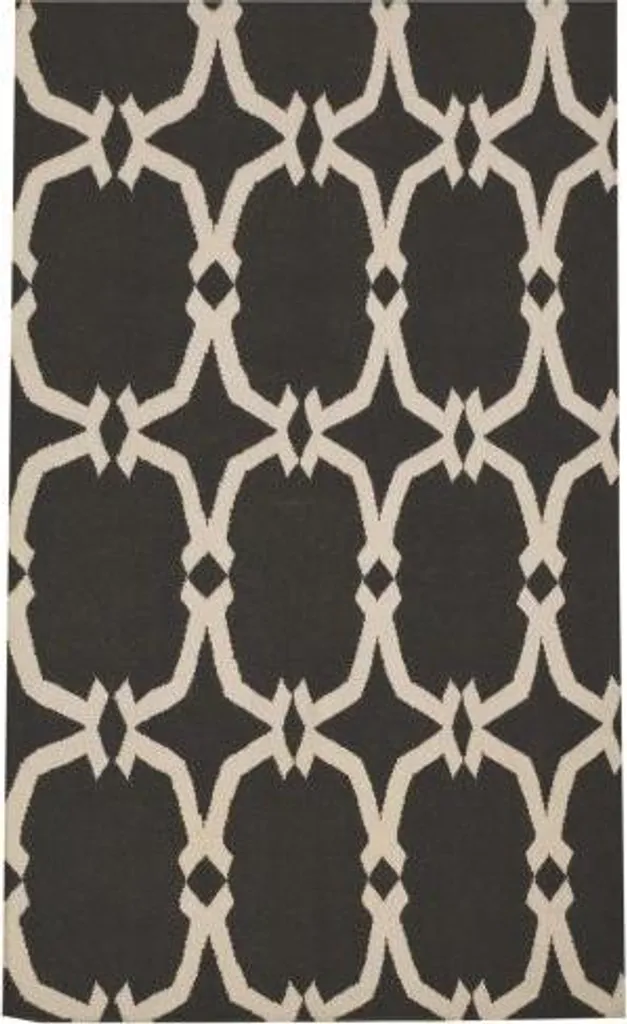 Grand Tapis de Salon Kelim JP 04 - 150x240 cm - Gris et Blanc Chic