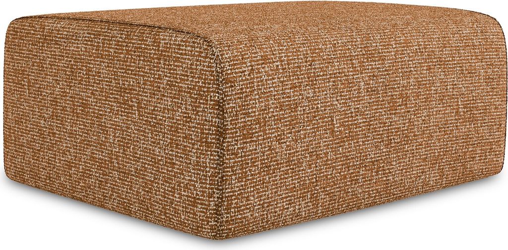 Pouf Hocker - Strukturstoff - Terrakotta - KALEA