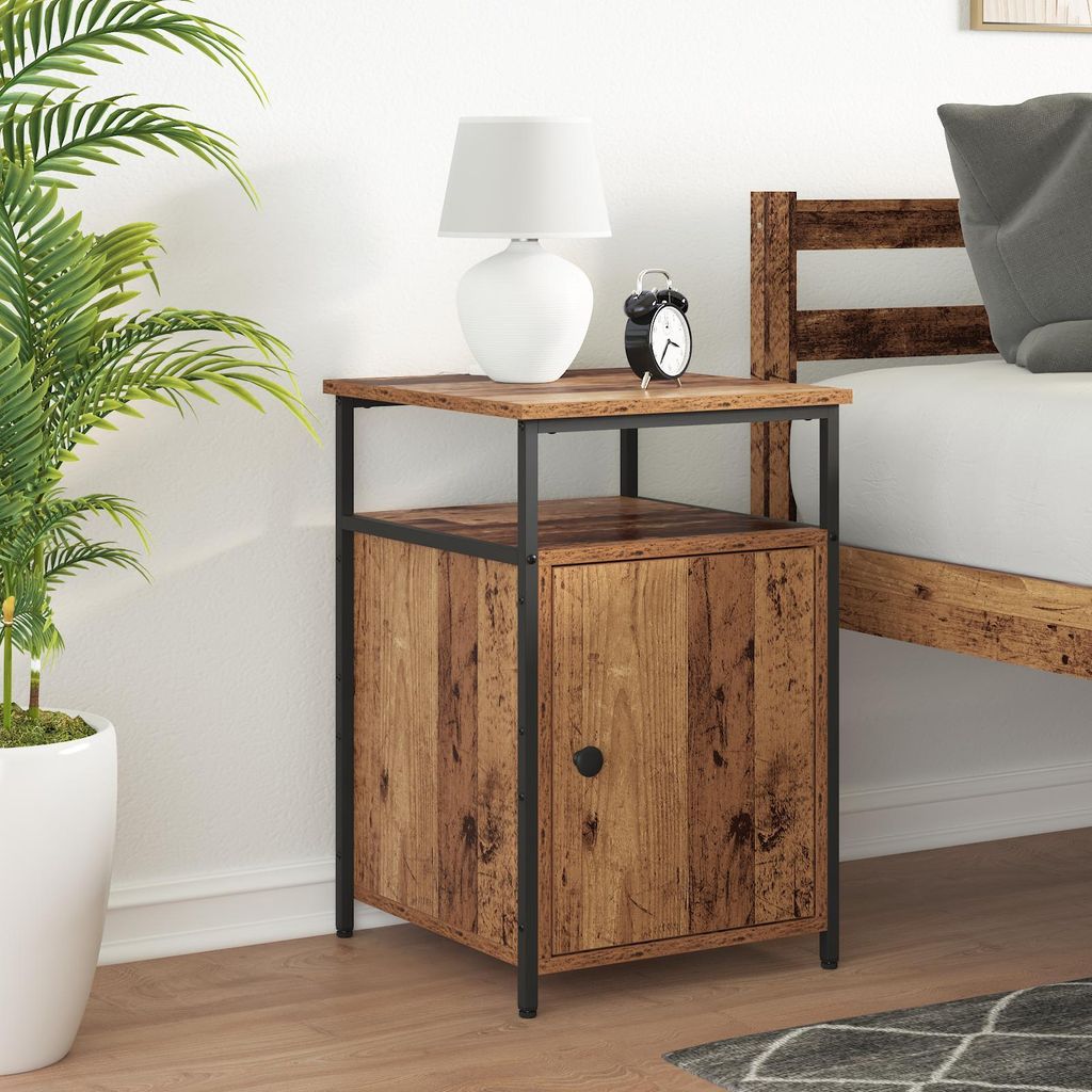 Maison Exclusive - Nachttisch mit Schubladen Altholz Holzwerkstoff