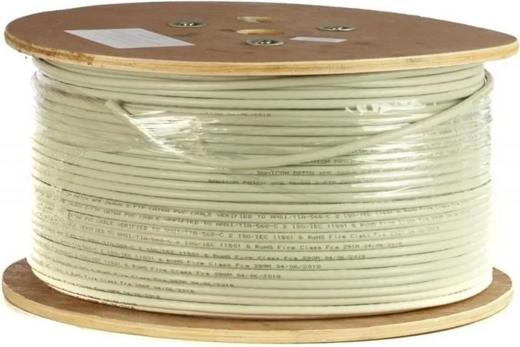 Câble Ethernet CAT6A SFTP monobrin 305m blindé pour réseau haut débit