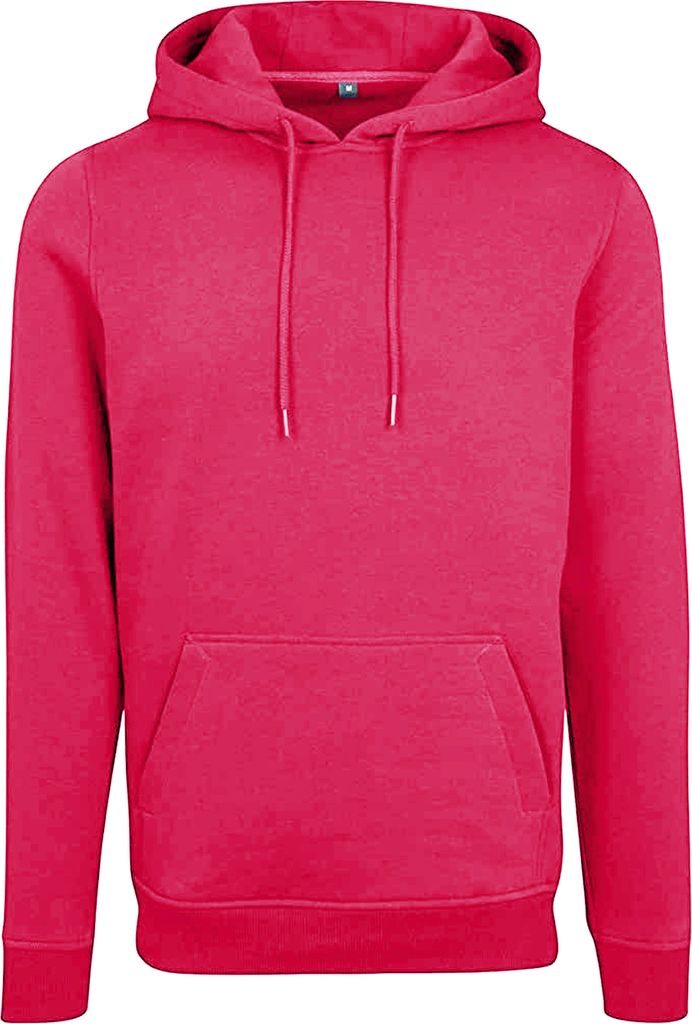 Build Your Brand Herren Heavy Kapuzenpullover RW5681 (L) (Hibiskus-Rosa)
