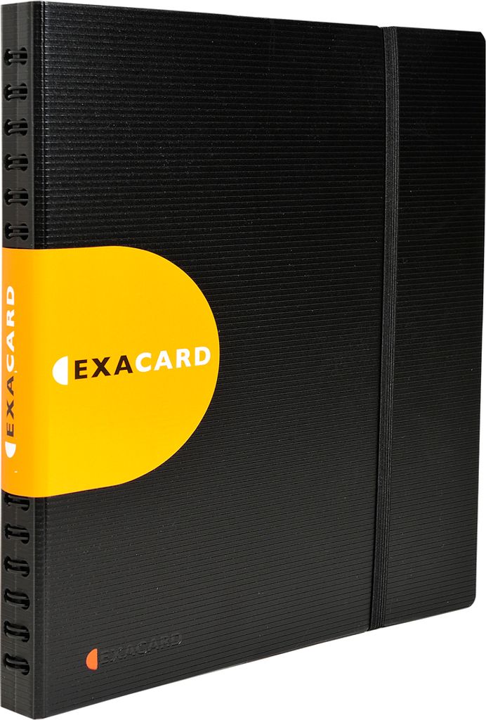 Exacompta 5x Visitenkartenbuch 20 Hüllen 320 Karten 20x145cm Schwarz 75234E