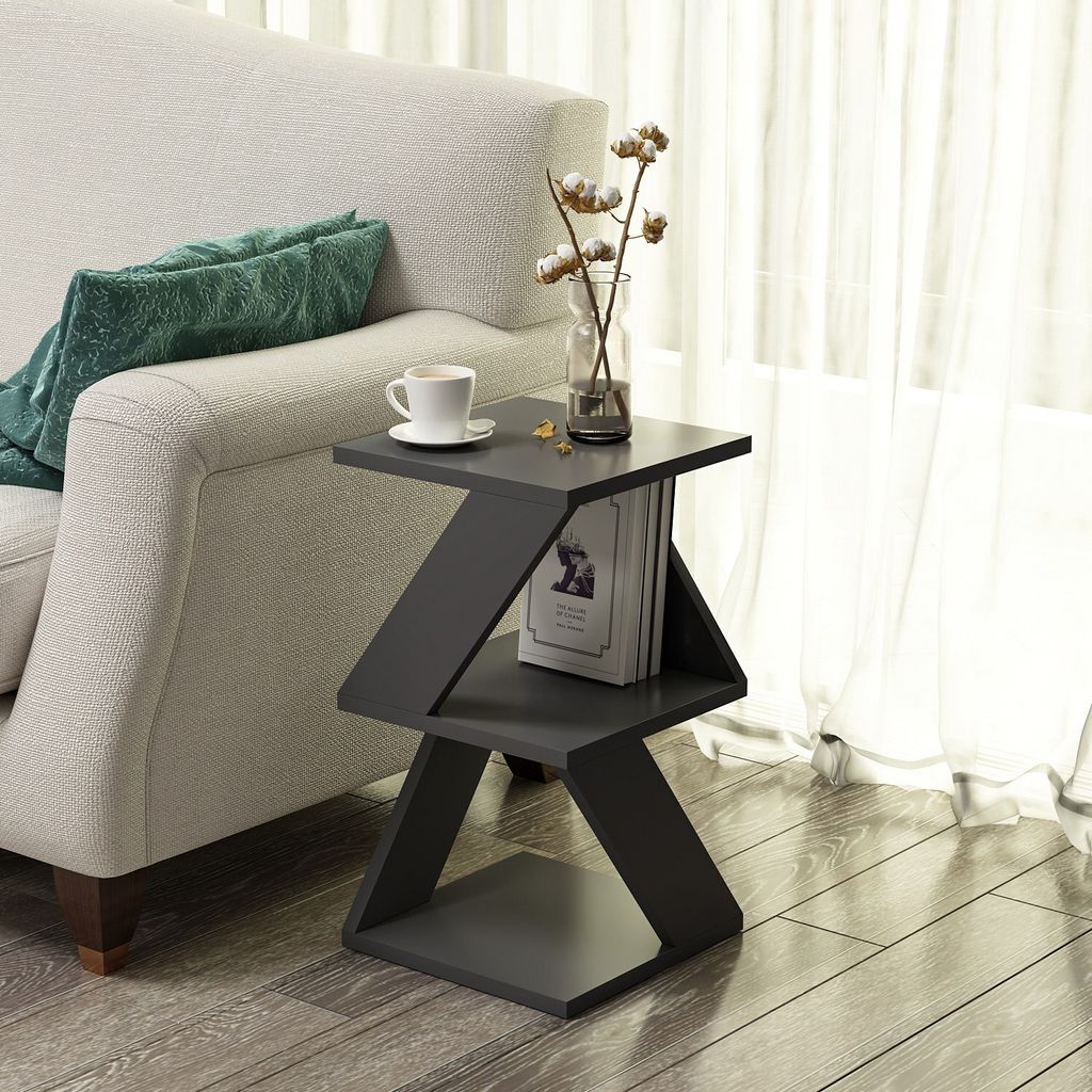 Skye Decor, Albeni - Anthracite, Beistelltische, Anthrazit, Produktbild 