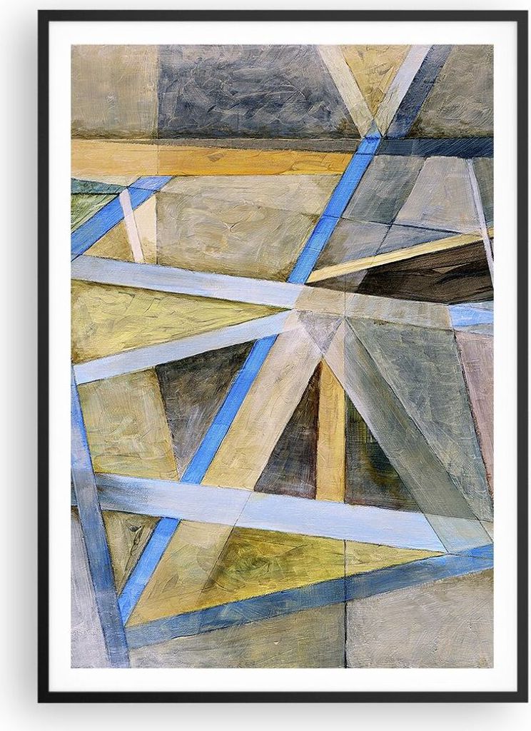 Gerahmtes Poster - Schwarzer Rahmen - Abstraktion modern - 70x100 cm - Wand Bild - Wanddeko - Wandbilder - Kunstposter - Wandposter - Bilderrahmen ...