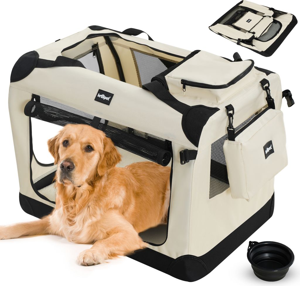Leopet® Hundebox - Faltbar, S/M/L/XL/XXL/XXXL, Stoff, mit Produktbild 