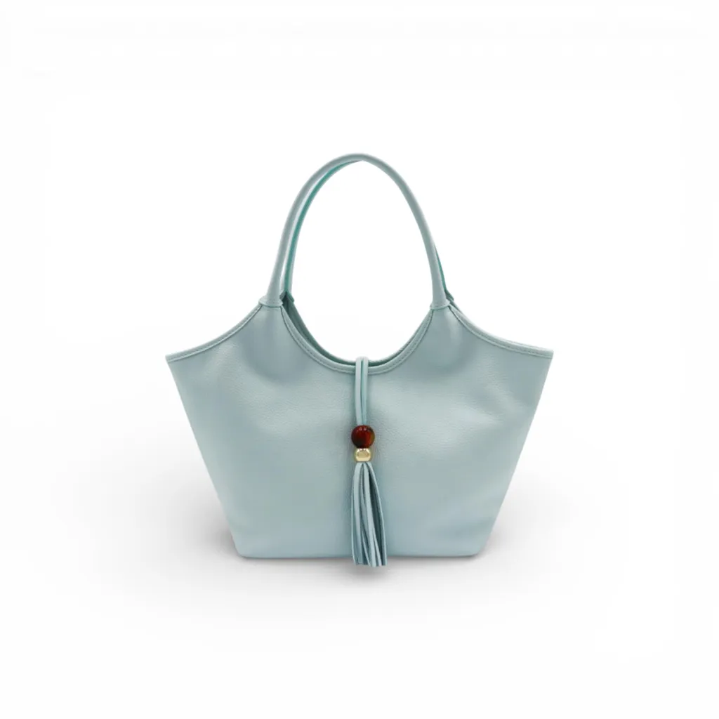 Sac bandoulière en cuir pour femme Emily Bleu Ciel Cheval Firenze
