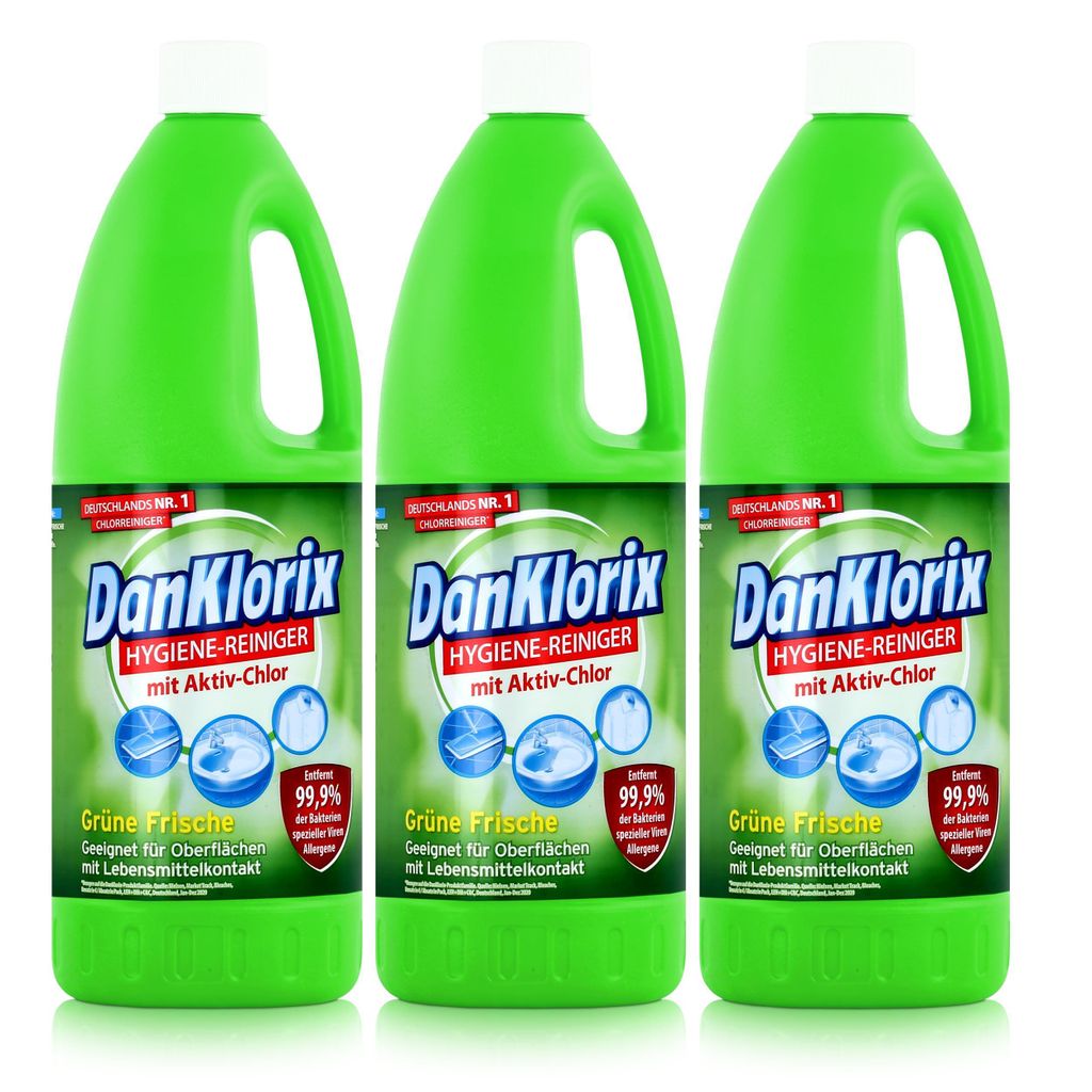 DanKlorix Hygiene-Reiniger Grüne Frische 1,5L - Mit Produktbild 