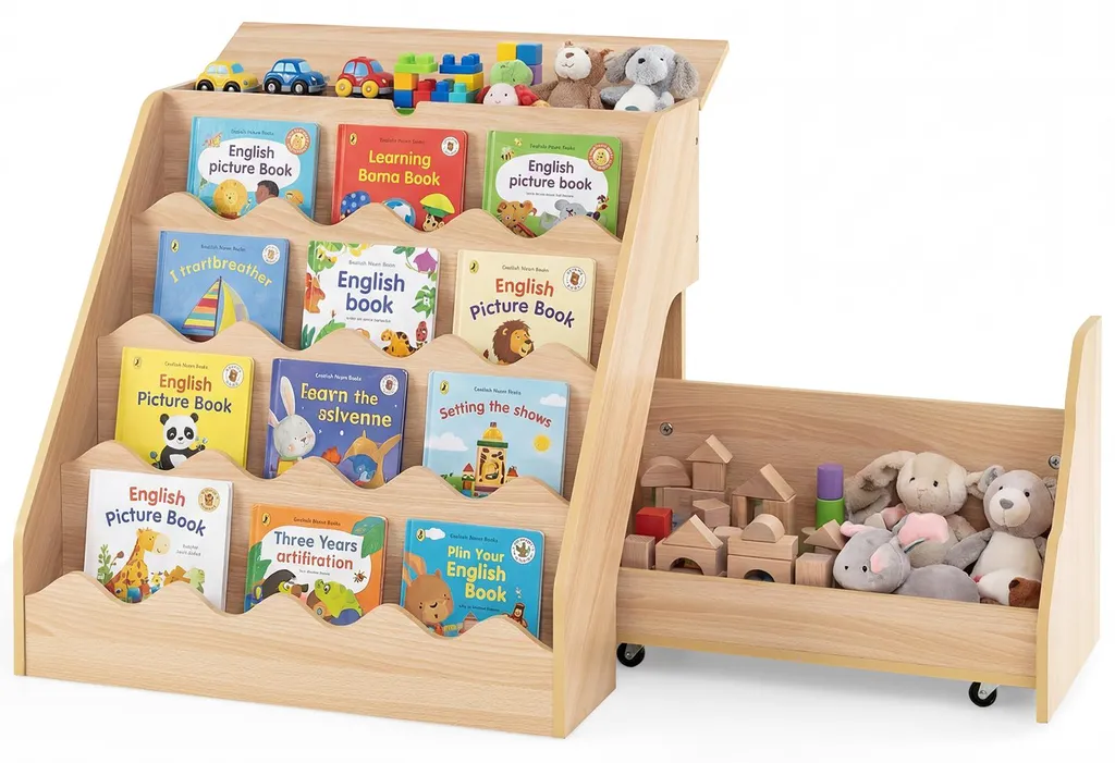 Fini le désordre avec l'étagère de rangement bois à roulettes COSTWAY
