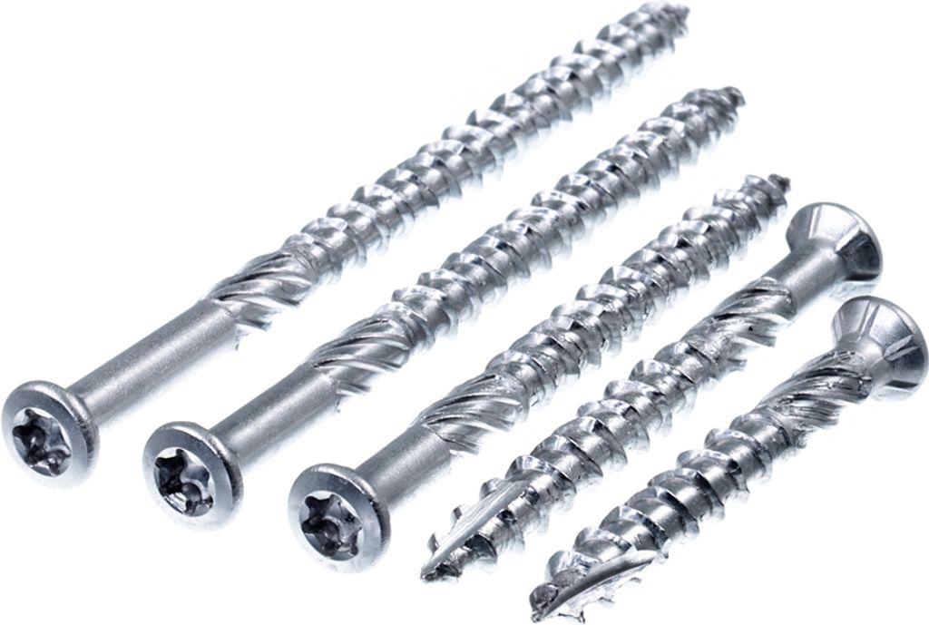 SECCARO Terrassenschraube Liseko 5 x 70 mm, Edelstahl A2, Holzschraube mit Cut-Spitze und Schneidkerbe, TX / Innensechsrund, 100 Stück