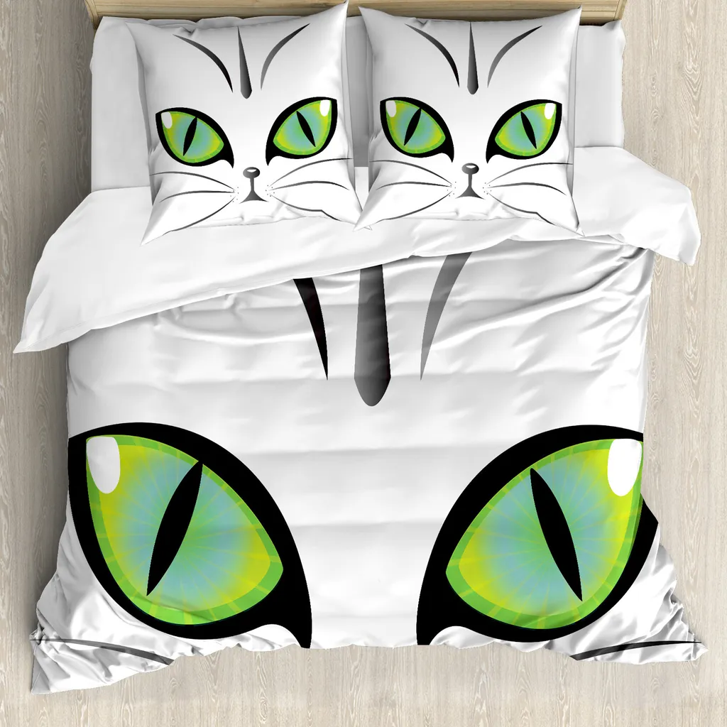 Housse de couette pour personnes allergiques chat sibérien 155x220