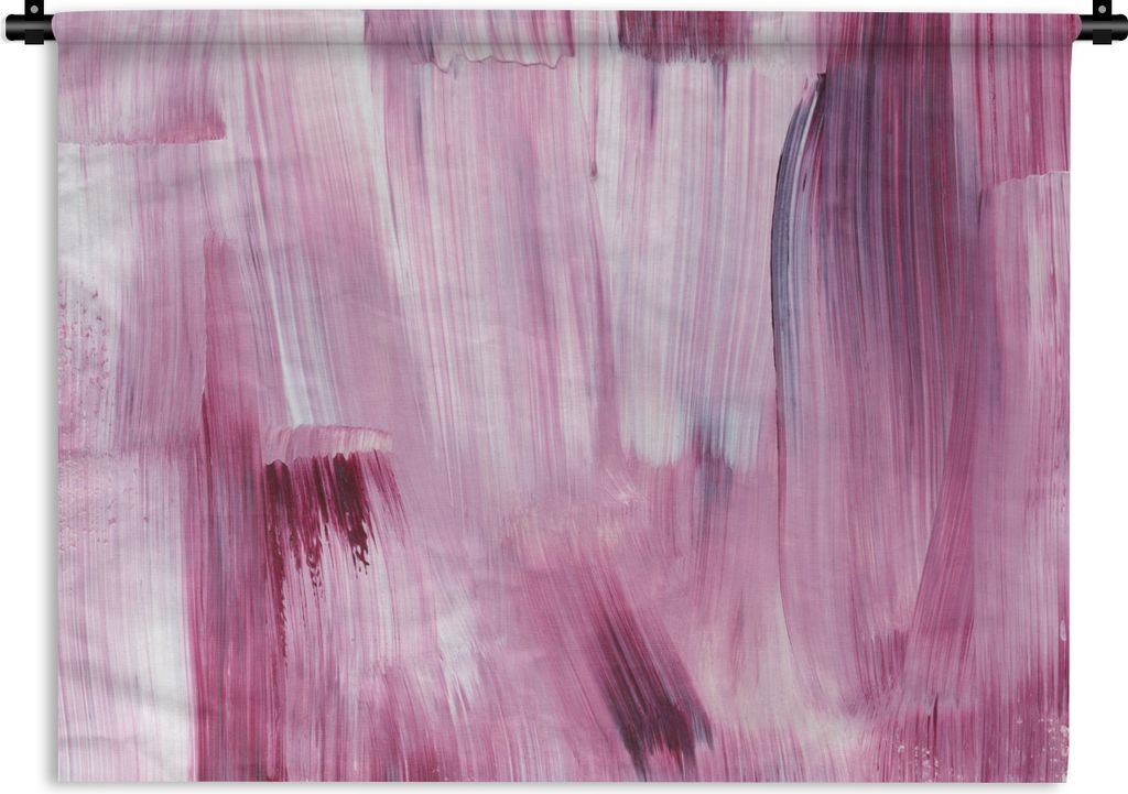 MuchoWow Wandteppich Wandbehang Farben - Farbe - Rosa 90x67.5 cm Tapisserie Dekoration Wandtuch - Fototeppich - Wand-Skulpturen