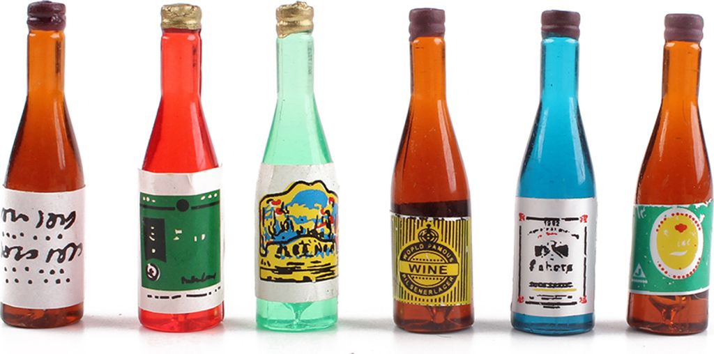 Puppenhaus 1zu12 Wein Miniaturen Flaschen (1 Set beinhaltet Produktbild 