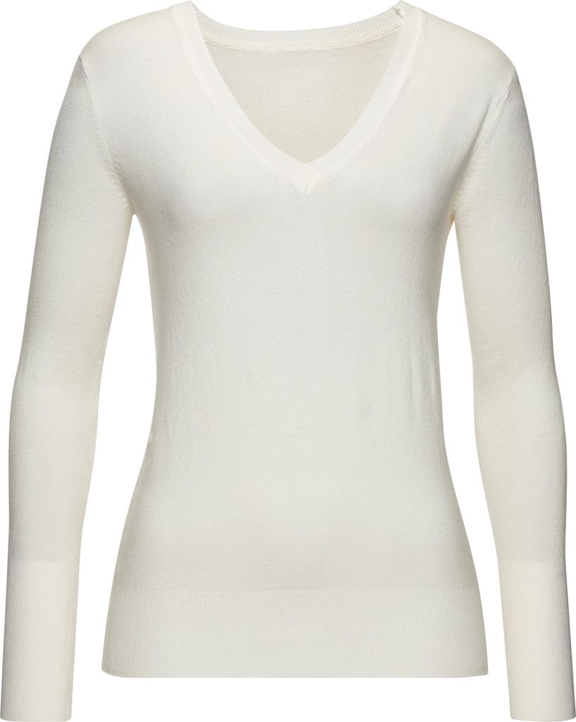 VIVANCE V-Ausschnitt-Pullover creme Größe 36/38