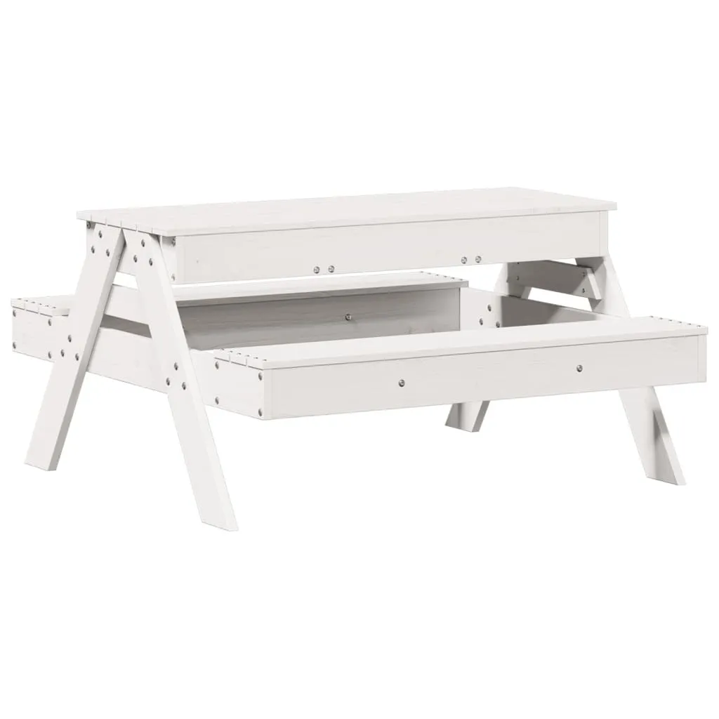 Table bac à sable enfant blanc en bois massif pour éviter l'encombrement