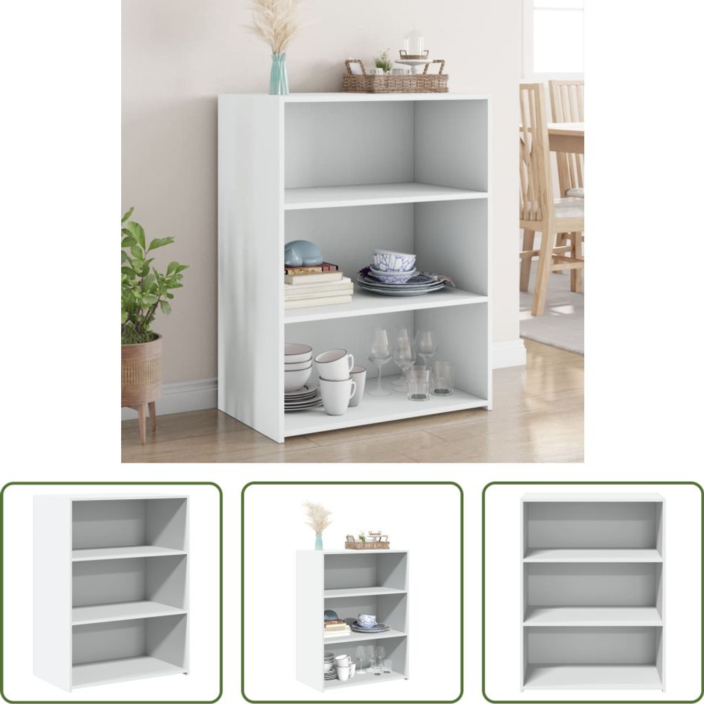The Living Store Sideboard Weiß 70x41x93 cm Holzwerkstoff