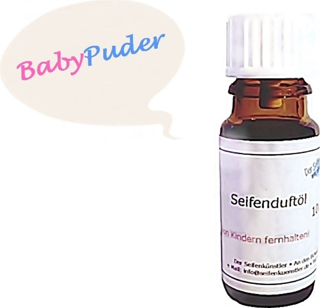 Duftöl Babypuder 10ml für Kosmetika, Gießseife und handgesiedete Seife