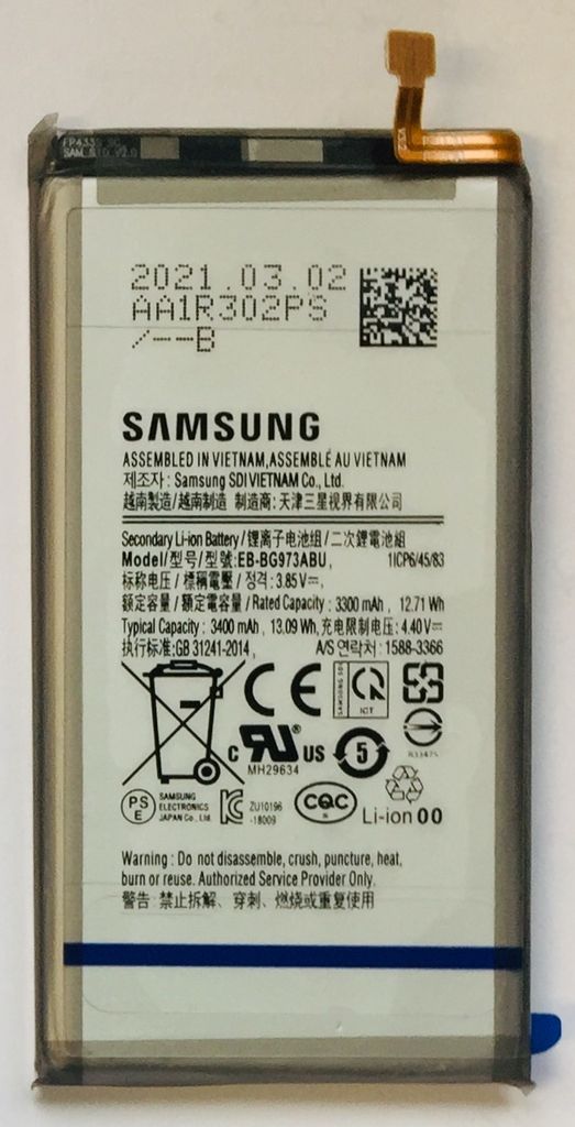 Akku EB-BG973ABU Original Samsung für Galaxy S10 G973F Produktbild 