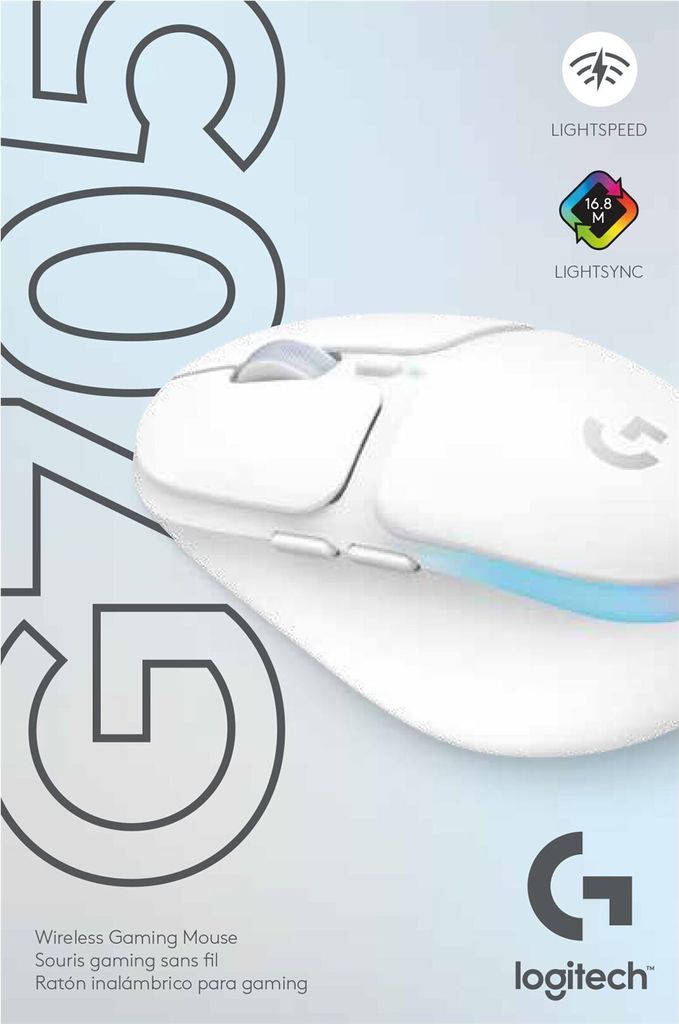 LOGITECH G705 LIGHTSPEED Kabellose Gaming Maus Weiß Produktbild 