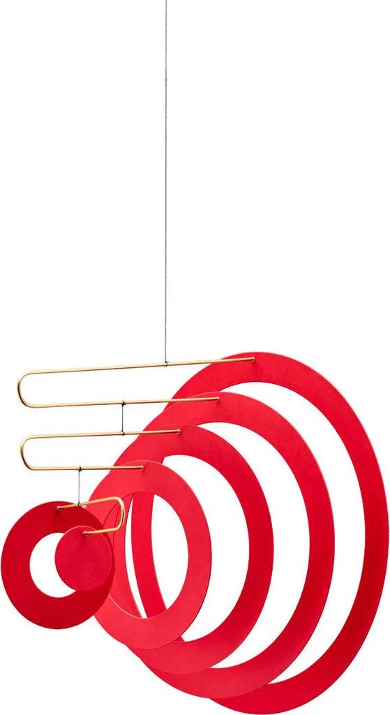 Décoration murale mobile Supersonic rouge Flensted pour salon design