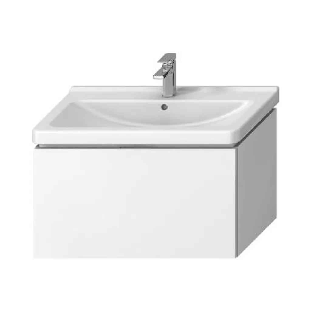 Meuble sous vasque Jika Cubito blanc 84 cm pour lavabo de salle de bain chic