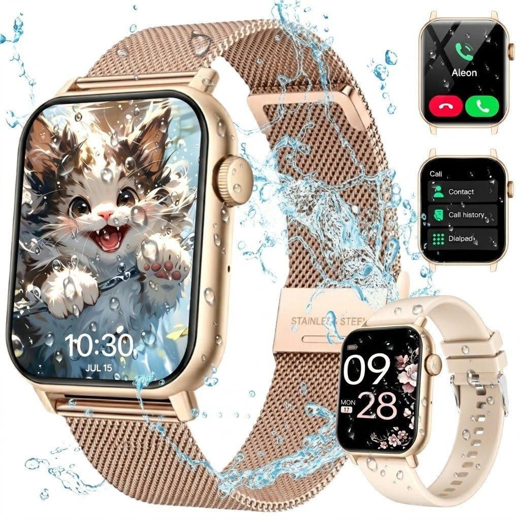 Smartwatch mit Telefonfunktion für Damen & Herren, 1,85 Produktbild 