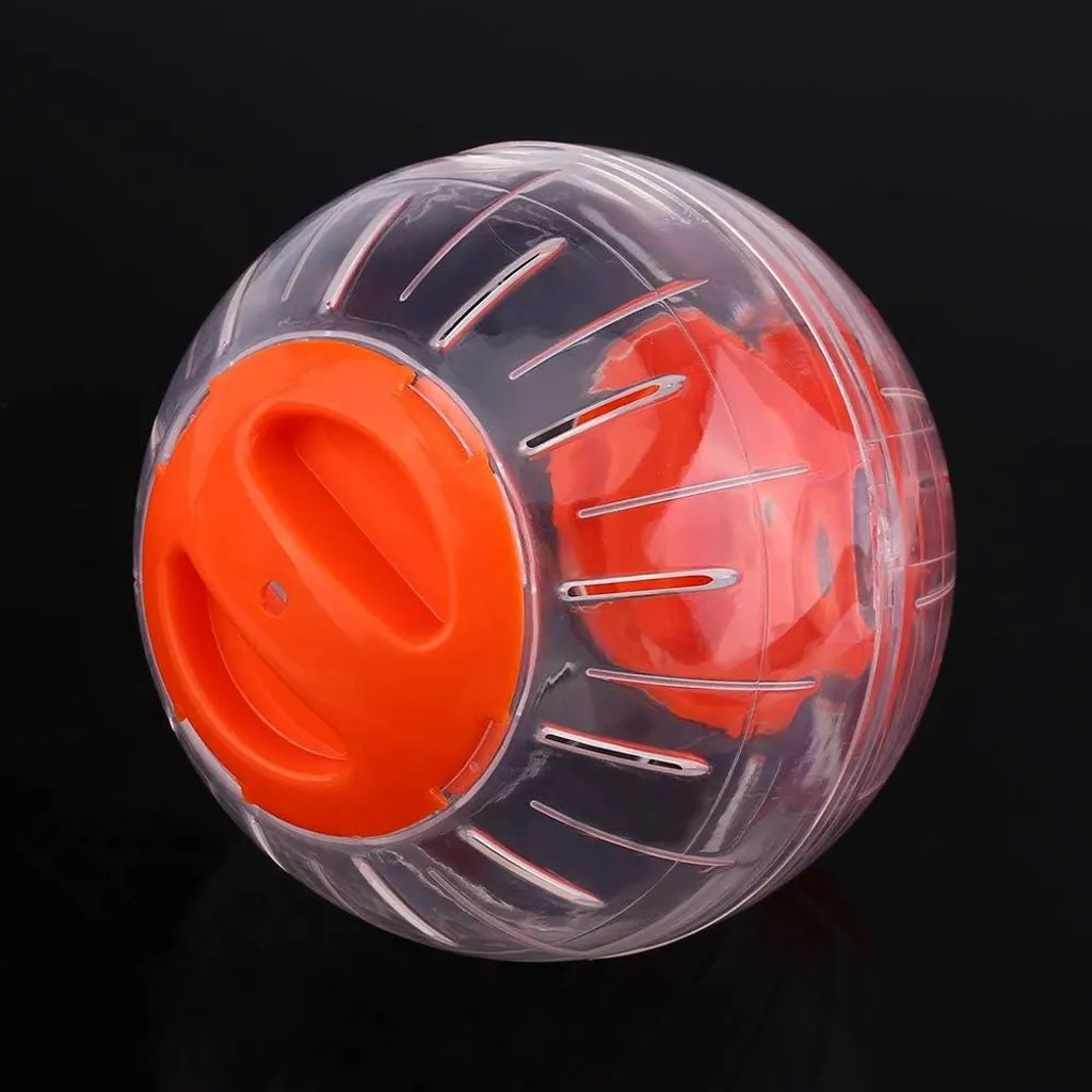 Roue hamster silencieuse et transparente - Ballon d'exercice orange - 6