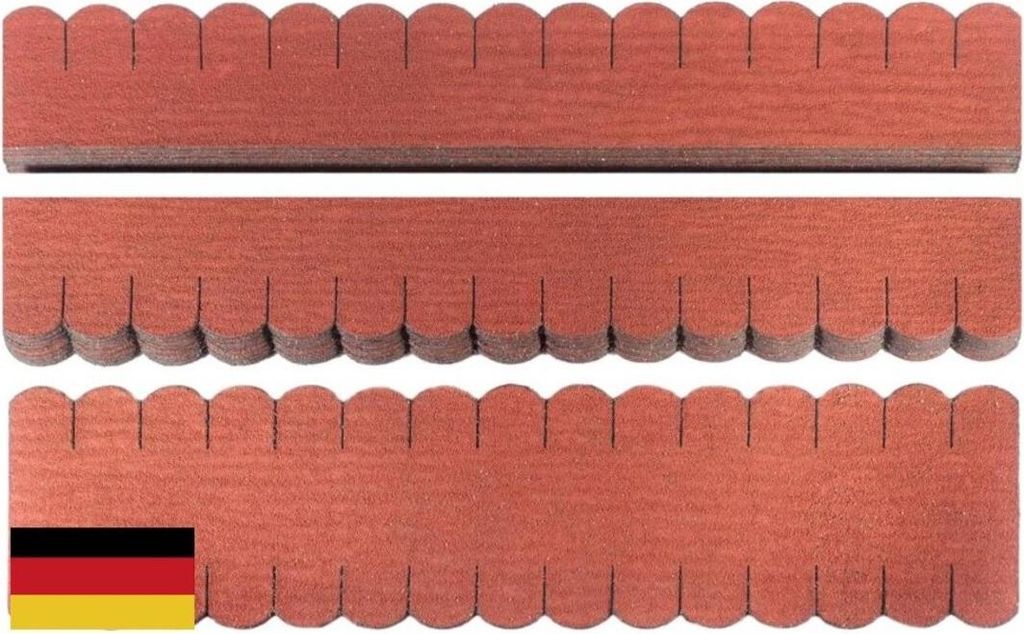 2 Sets Dachschindeln Biberschwanz (33 mm + 30 cm lang) rot 0,32 m² Vogelhaus Nistkasten