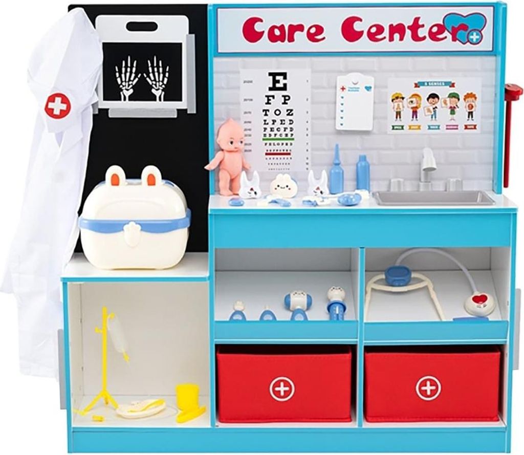 Medizinisches Spielset aus Holz mit Röntgen- und EKG-Monitor
