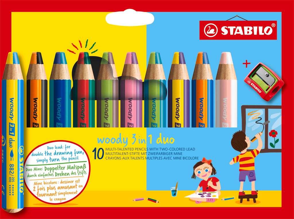 STABILO Duo Buntstift, Wasserfarbe & Wachsmalkreide -  Produktbild 