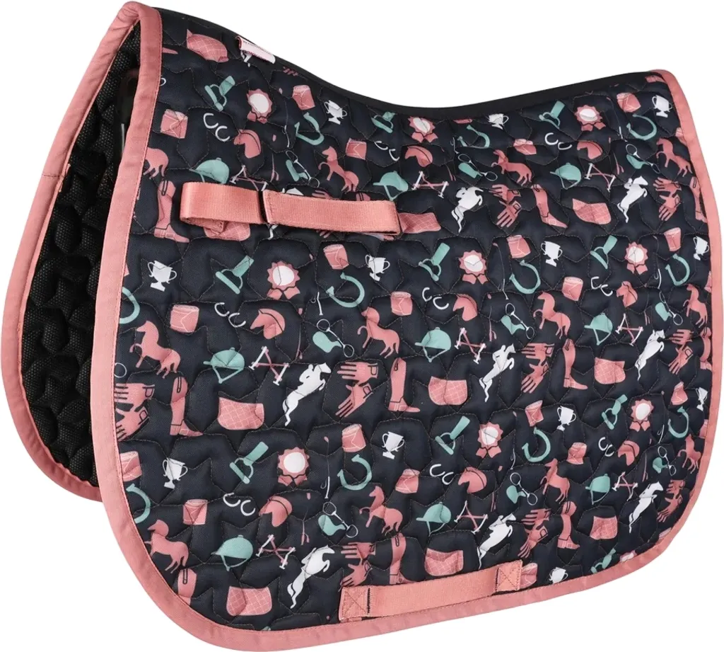 Tapis de Selle Anti-Frottement Poney - Chabraque Little Rider Rose BZ5651