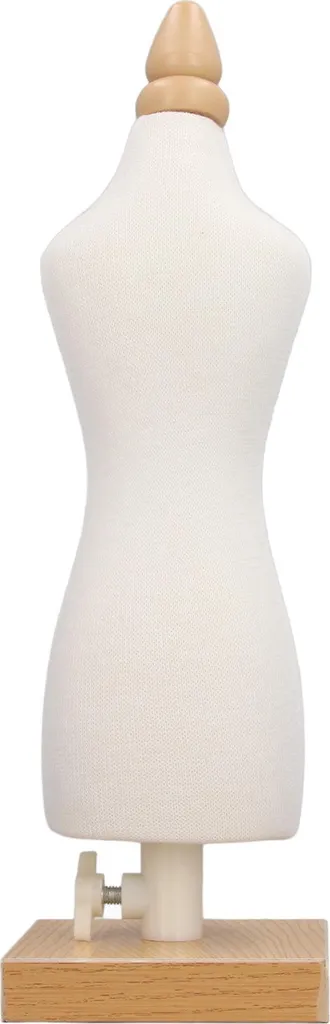 Mannequin poupée épinglable en toile 12,2'' avec support bois de qualité