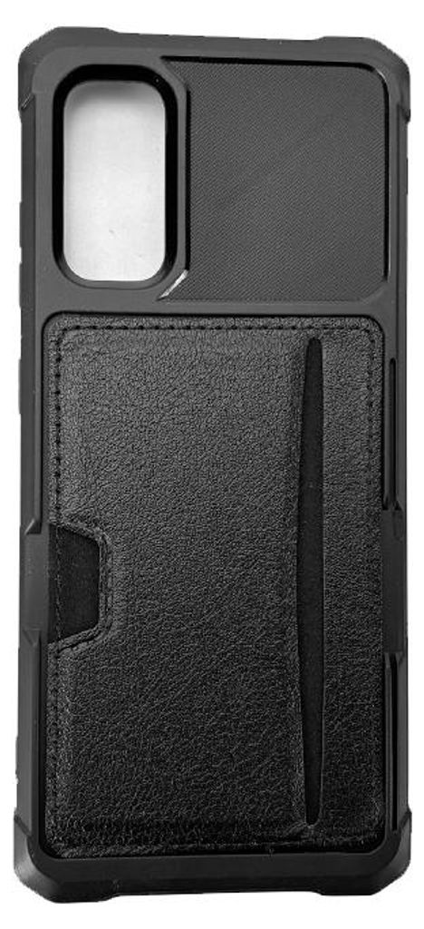 INF Schwarze Handyhülle für Samsung S20 aus Polyurethanund TPU mit Kartenfach und Ständerfunktion Modell 16