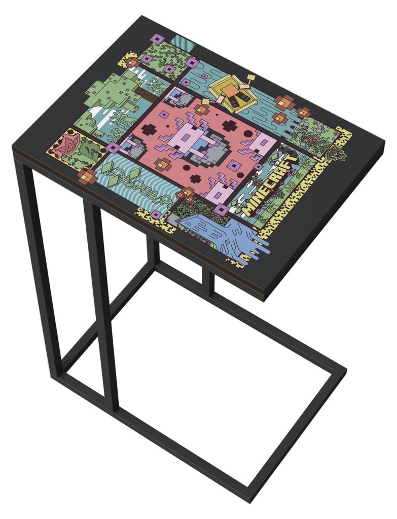 Tavolino - 40 x 29 cm - Nero - Struttura in metallo Immagine del prodotto 