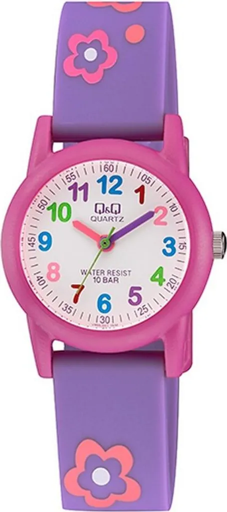 Orologio Q&Q per bambini con cinturino in silicone, impermeabile 10 bar