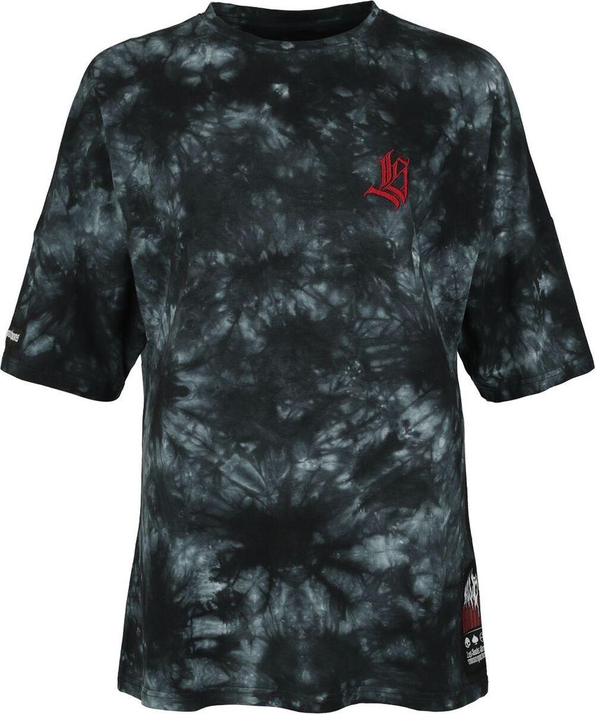 Rock Rebel by EMP Damen graues Oversize T-Shirt im Batik-Look M