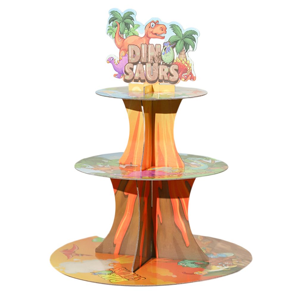 1 Set Cupcake Stand Stall Basis DIY Installation Dicker Papier Architektur/Tierturm Ständer Display Display Food Grade 3-tierbare Einweggeburtstag...